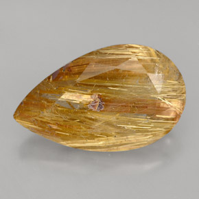 Quarzo rutilato naturale giallo da 8,64 ct, trasparente, trasparente/traslucido