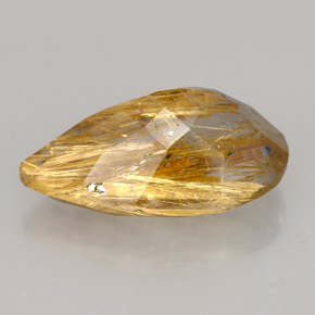 Quarzo rutilato naturale giallo da 8,64 ct, trasparente, trasparente/traslucido