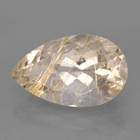 Quarzo rutilato naturale giallo da 9,56 ct, trasparente, trasparente/traslucido