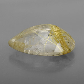 Quarzo rutilato naturale giallo da 8,11 ct, trasparente, trasparente/traslucido