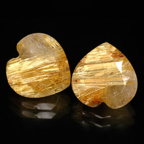 Quarzo rutilato naturale giallo da  ct, trasparente, trasparente/traslucido