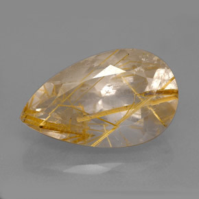 Quarzo rutilato naturale giallo da 9,12 ct, trasparente, trasparente/traslucido