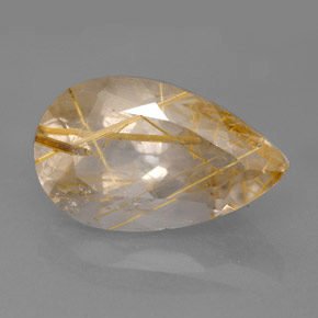Quarzo rutilato naturale giallo da 9,12 ct, trasparente, trasparente/traslucido