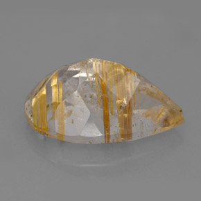 Quarzo rutilato naturale giallo da 8,62 ct, trasparente, trasparente/traslucido