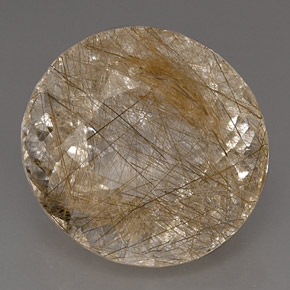 Quarzo rutilato naturale giallo da 17,81 ct, trasparente, trasparente/traslucido