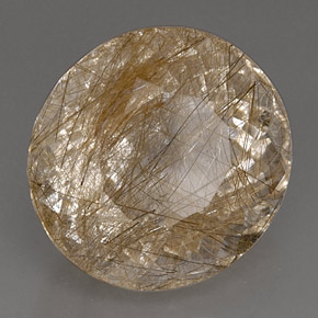 Quarzo rutilato naturale giallo da 17,81 ct, trasparente, trasparente/traslucido