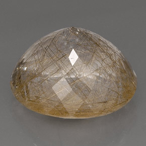 Quarzo rutilato naturale giallo da 17,81 ct, trasparente, trasparente/traslucido