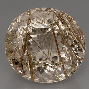 Quarzo rutilato naturale giallo da 16,59 ct, trasparente, trasparente/traslucido