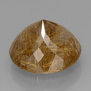 Quarzo rutilato naturale giallo da 16,80 ct, trasparente, trasparente/traslucido
