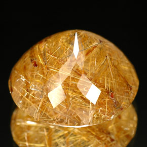 Quarzo rutilato naturale giallo da 18,59 ct, trasparente, trasparente/traslucido