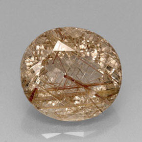 Quarzo rutilato naturale giallo da 18,09 ct, trasparente, trasparente/traslucido