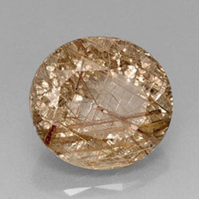 Quarzo rutilato naturale giallo da 18,09 ct, trasparente, trasparente/traslucido