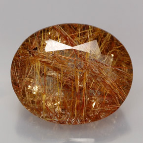 Quarzo rutilato naturale giallo da 38,00 ct, trasparente, trasparente/traslucido