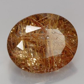 Quarzo rutilato naturale giallo da 38,00 ct, trasparente, trasparente/traslucido