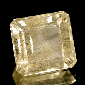 Quarzo rutilato naturale giallo da 8,70 ct, trasparente, trasparente/traslucido