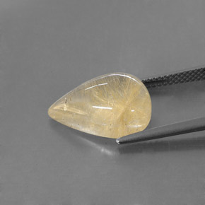 Quarzo rutilato naturale giallo da 6,78 ct, trasparente, trasparente/traslucido