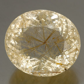 Quarzo rutilato naturale giallo da 52,32 ct, trasparente, trasparente/traslucido