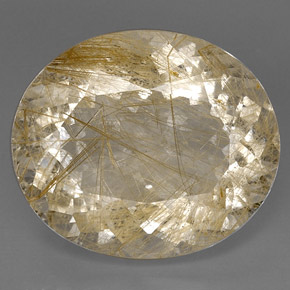 Quarzo rutilato naturale giallo da 31,67 ct, trasparente, trasparente/traslucido