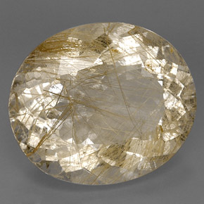 Quarzo rutilato naturale giallo da 31,67 ct, trasparente, trasparente/traslucido