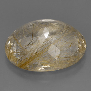 Quarzo rutilato naturale giallo da 31,67 ct, trasparente, trasparente/traslucido