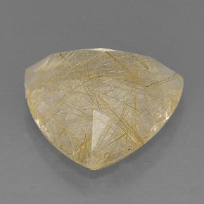 Quarzo rutilato naturale giallo da 18,96 ct, trasparente, trasparente/traslucido