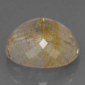 Quarzo rutilato naturale giallo da 30,51 ct, trasparente, trasparente/traslucido