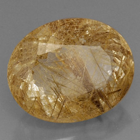 Quarzo rutilato naturale giallo da 18,07 ct, trasparente, trasparente/traslucido