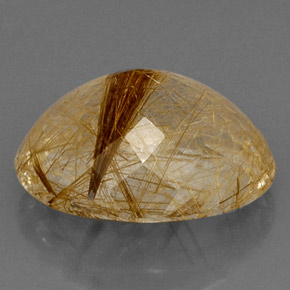 Quarzo rutilato naturale giallo da 18,07 ct, trasparente, trasparente/traslucido