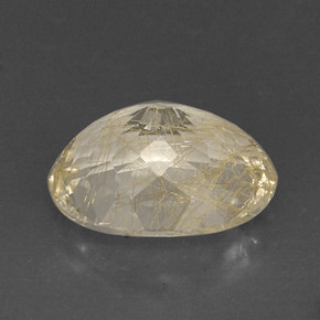 Quarzo rutilato naturale giallo da 12,32 ct, trasparente, trasparente/traslucido