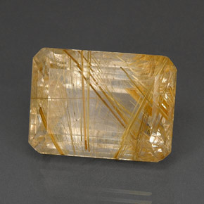 Quarzo rutilato naturale giallo da 37,16 ct, trasparente, trasparente/traslucido
