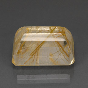 Quarzo rutilato naturale giallo da 37,16 ct, trasparente, trasparente/traslucido