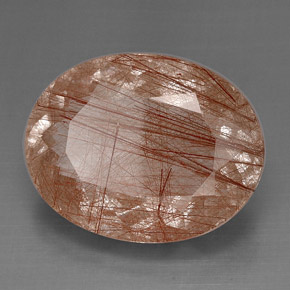 Quarzo rutilato naturale marrone da 51,41 ct, trasparente, trasparente/traslucido