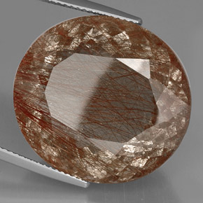 Quarzo rutilato naturale marrone da 40,74 ct, trasparente, trasparente/traslucido