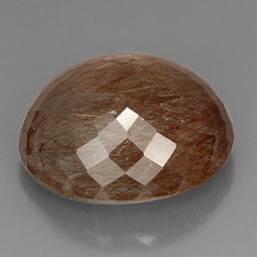 Quarzo rutilato naturale marrone da 40,74 ct, trasparente, trasparente/traslucido
