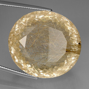 Quarzo rutilato naturale giallo da 95,96 ct, trasparente, trasparente/traslucido