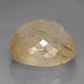 Quarzo rutilato naturale giallo da 95,96 ct, trasparente, trasparente/traslucido