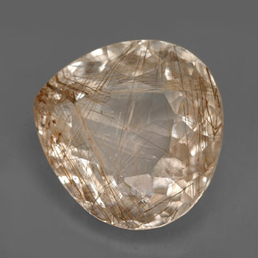 Quarzo rutilato naturale incolore da 12,48 ct, trasparente, trasparente/traslucido