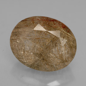 Quarzo rutilato naturale marrone da 10,90 ct, trasparente, trasparente/traslucido