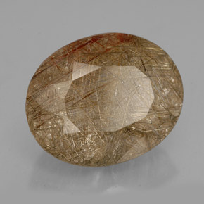 Quarzo rutilato naturale marrone da 10,90 ct, trasparente, trasparente/traslucido