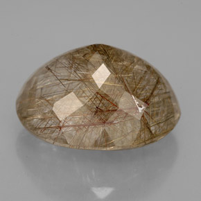 Quarzo rutilato naturale marrone da 10,90 ct, trasparente, trasparente/traslucido