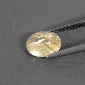 Quarzo rutilato naturale giallo da 1,53 ct, trasparente, trasparente/traslucido