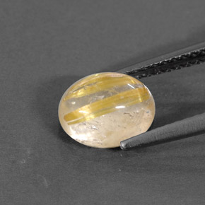 Quarzo rutilato naturale giallo da 1,66 ct, trasparente, trasparente/traslucido