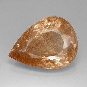 Quarzo rutilato naturale marrone da 83,74 ct, trasparente, trasparente/traslucido