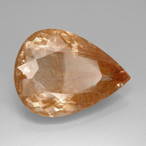 Quarzo rutilato naturale marrone da 83,74 ct, trasparente, trasparente/traslucido