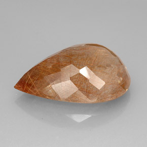 Quarzo rutilato naturale marrone da 83,74 ct, trasparente, trasparente/traslucido
