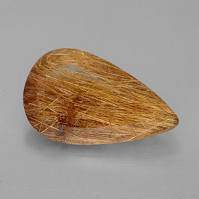 Quarzo rutilato naturale marrone da 4,38 ct, trasparente, trasparente/traslucido