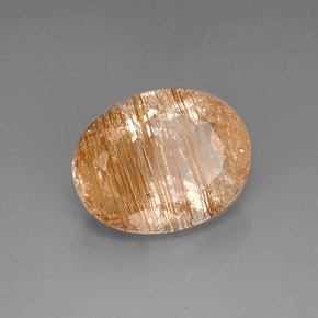 Quarzo rutilato naturale giallo da 22,42 ct, trasparente, trasparente/traslucido