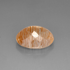 Quarzo rutilato naturale giallo da 22,42 ct, trasparente, trasparente/traslucido