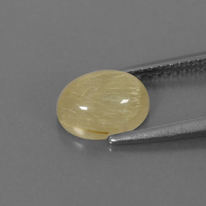 Quarzo rutilato naturale giallo da 1,82 ct, trasparente, trasparente/traslucido