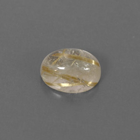 Quarzo rutilato naturale giallo da 1,61 ct, trasparente, trasparente/traslucido